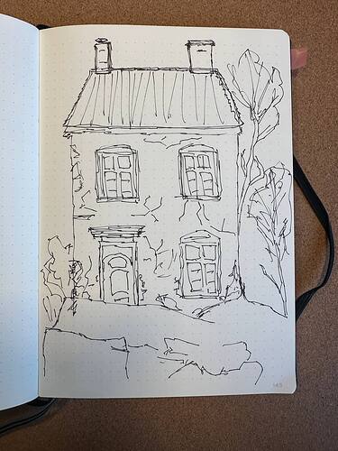 Haunted old house sketch